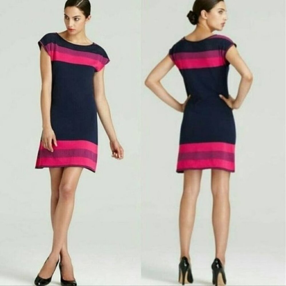 Lilly Pulitzer Kinley Womens Navy & Pink Stripe Knit Dress Size XL